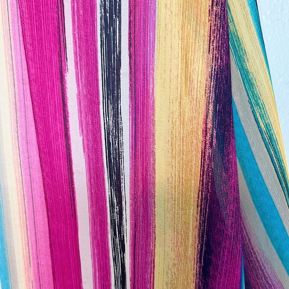 NOW & FOREVER Vibrant Hot Pink Striped Sheer Cardigan - Picture 8 of 12